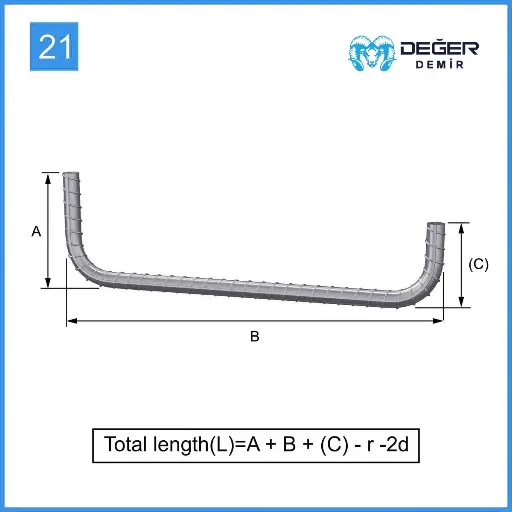 İnşaat Donatı Çubuğu Şekil Kodu 21