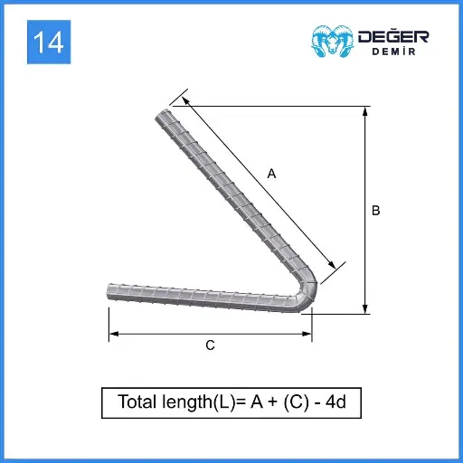 İnşaat Donatı Çubuğu Şekil Kodu 14