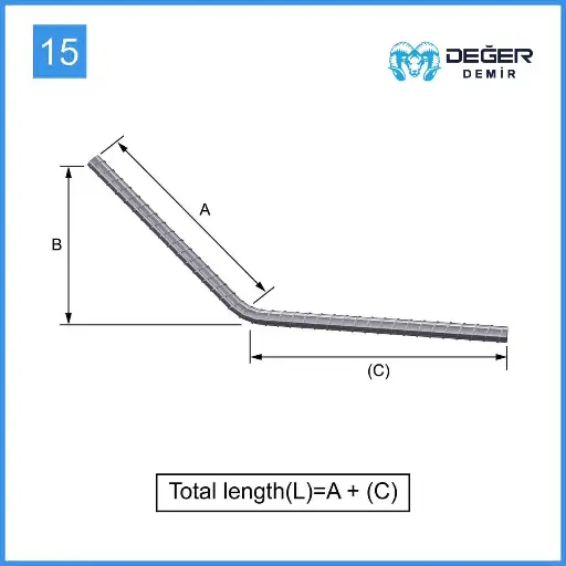 İnşaat Donatı Çubuğu Şekil Kodu 15