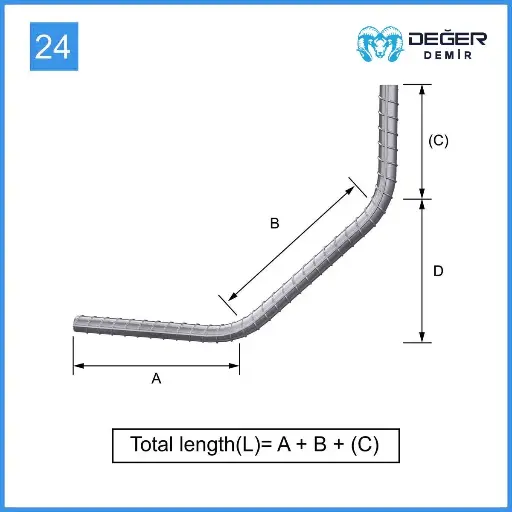 İnşaat Donatı Çubuğu Şekil Kodu 24