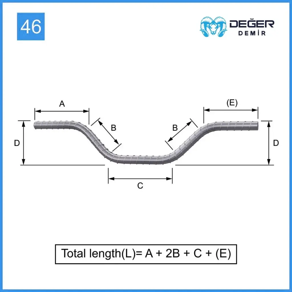 İnşaat Donatı Çubuğu Şekil Kodu 46
