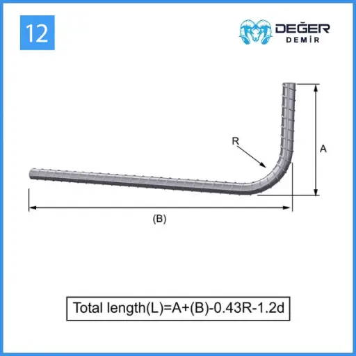İnşaat Donatı Çubuğu Şekil Kodu 12