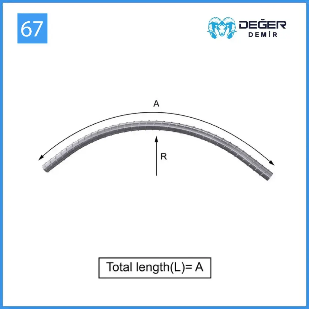 İnşaat Donatı Çubuğu Şekil Kodu 67