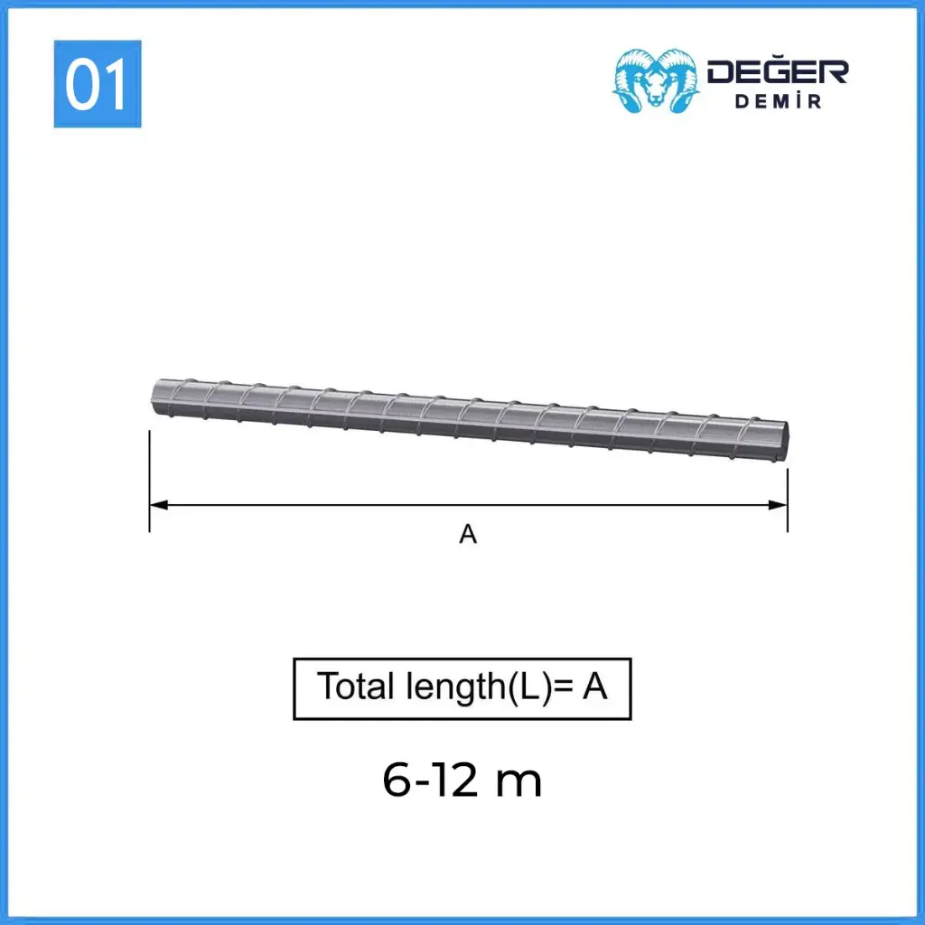 İnşaat Donatı Çubuğu Şekil Kodu 01