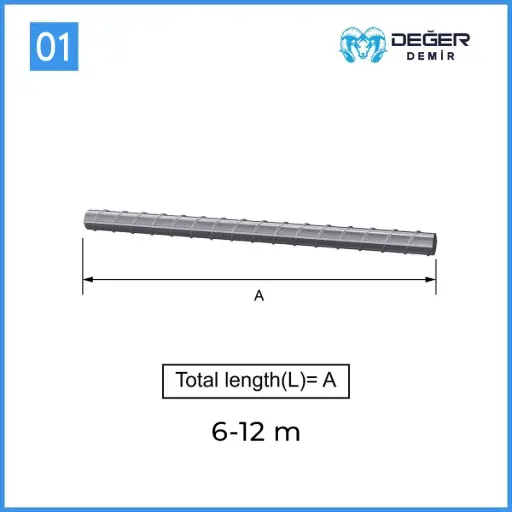 İnşaat Donatı Çubuğu Şekil Kodu 01